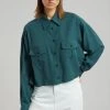 The Frankie Shop CLOTHING Pilar Pocket Shirt - Pine
