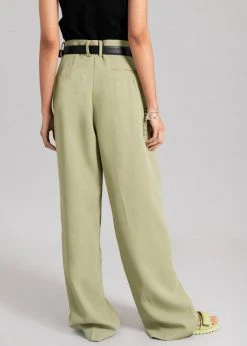 The Frankie Shop CLOTHING Port Pleated Pants - Sage 31 The Frankie Shop CLOTHING Port Pleated Pants - Sage