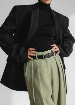 The Frankie Shop CLOTHING Port Pleated Pants - Sage 28 The Frankie Shop CLOTHING Port Pleated Pants - Sage