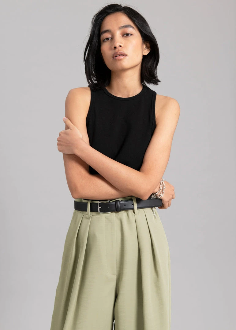 The Frankie Shop CLOTHING Port Pleated Pants - Sage 10 The Frankie Shop CLOTHING Port Pleated Pants - Sage