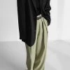 The Frankie Shop CLOTHING Port Pleated Pants - Sage