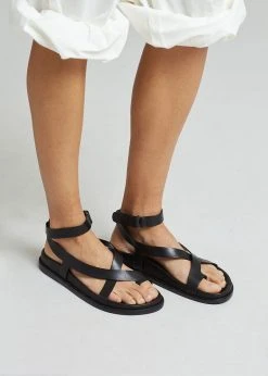 Porte & Paire X TFS Cross Sandal - Black SHOES