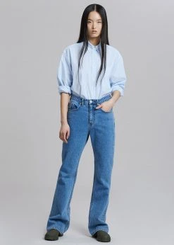 The Frankie Shop Prima Shirt - Blue Stripe CLOTHING