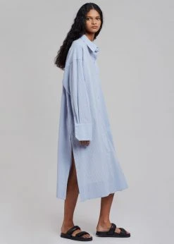 Agit Rama Shirt Dress - Blue Stripe