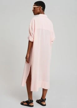 Agit Rama Shirt Dress - Pink Stripe CLOTHING
