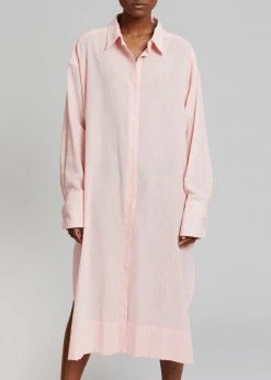 Agit Rama Shirt Dress - Pink Stripe CLOTHING