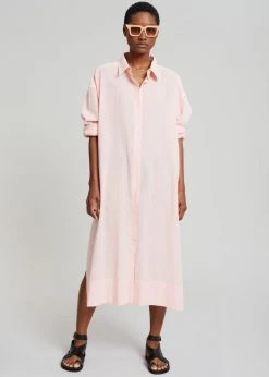 Agit Rama Shirt Dress - Pink Stripe CLOTHING