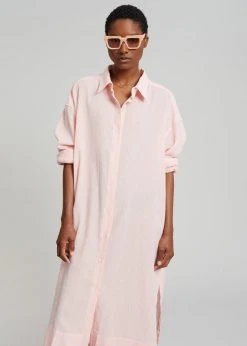 Agit Rama Shirt Dress - Pink Stripe CLOTHING