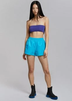 CLOTHING REMAIN Bailyn Tube Top - Purple Corallites