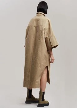 CLOTHING REMAIN Bonny Shirt Dress - Greige