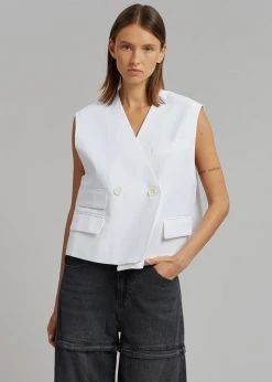 Le PPL CLOTHING Riah Vest - White