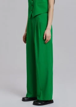 The Frankie Shop CLOTHING Rina Trousers - Kelly Green
