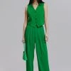 The Frankie Shop CLOTHING Rina Trousers - Kelly Green