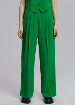 The Frankie Shop CLOTHING Rina Trousers - Kelly Green 13 The Frankie Shop CLOTHING Rina Trousers - Kelly Green