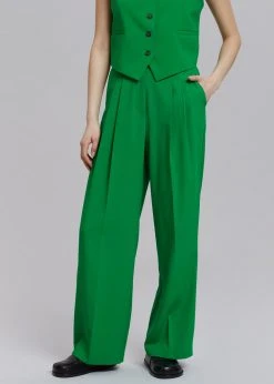 The Frankie Shop CLOTHING Rina Trousers - Kelly Green 11 The Frankie Shop CLOTHING Rina Trousers - Kelly Green