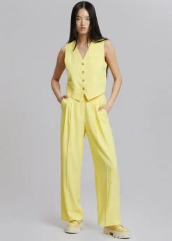 The Frankie Shop Rina Vest - Blazing Yellow