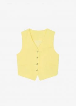 The Frankie Shop Rina Vest - Blazing Yellow