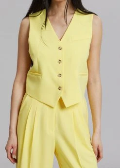 The Frankie Shop Rina Vest - Blazing Yellow