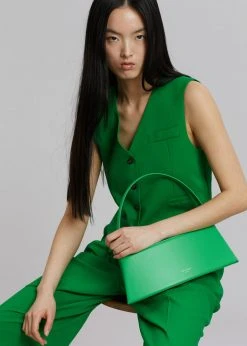 The Frankie Shop Rina Vest - Kelly Green CLOTHING