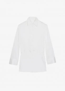 The Frankie Shop Rives Shirt Dress - Optic White CLOTHING 15 The Frankie Shop Rives Shirt Dress - Optic White CLOTHING