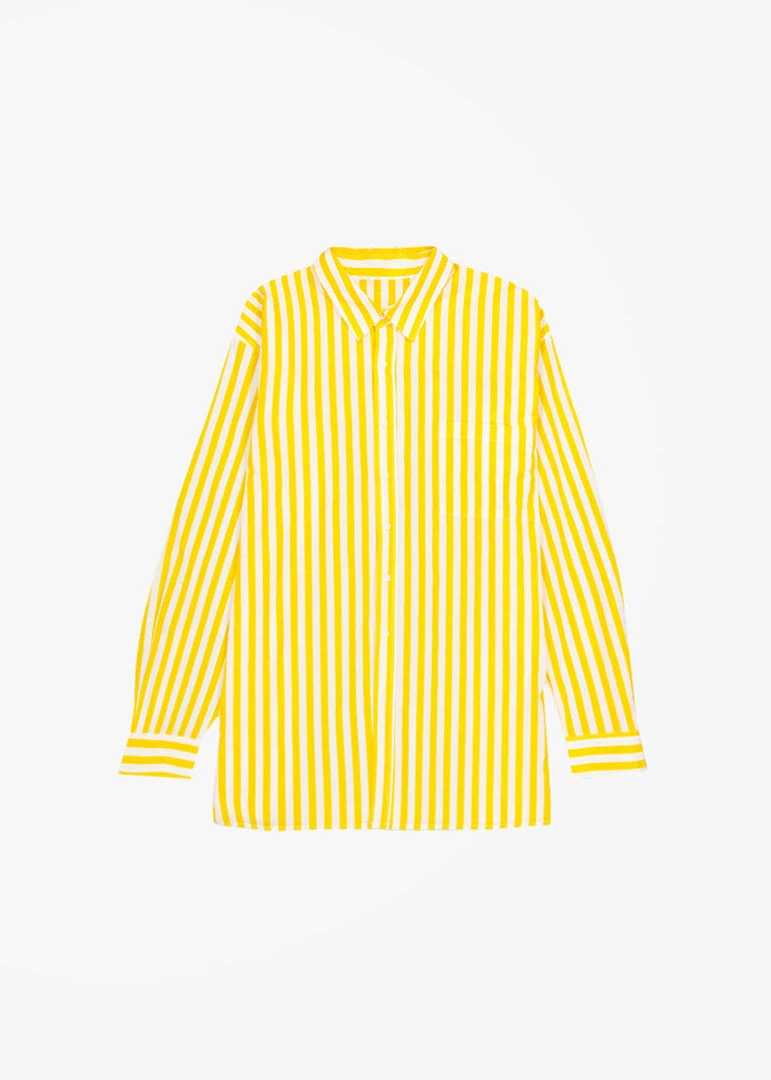 The Frankie Shop Riviera Oversized Shirt - Yellow Stripe CLOTHING 12 The Frankie Shop Riviera Oversized Shirt - Yellow Stripe CLOTHING