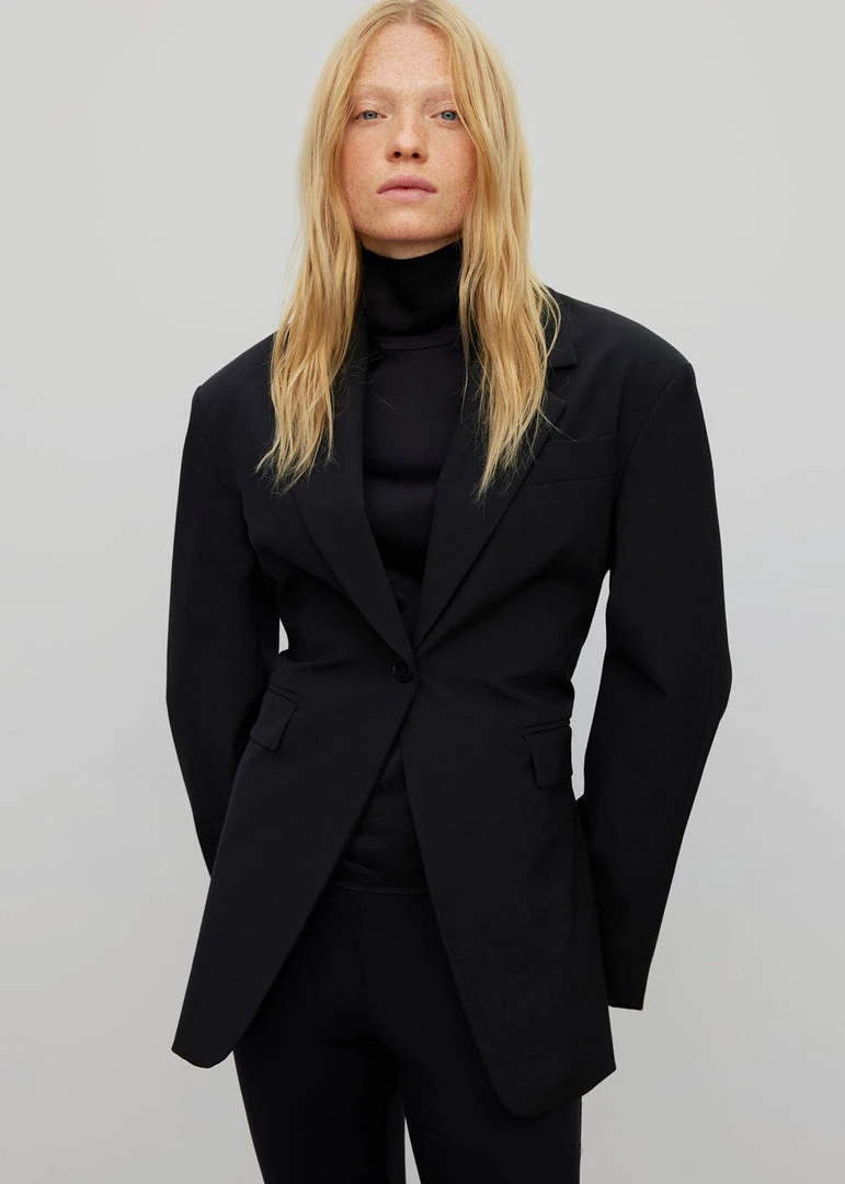 Róhe Ati Blazer - Noir CLOTHING 1 Róhe Ati Blazer - Noir CLOTHING