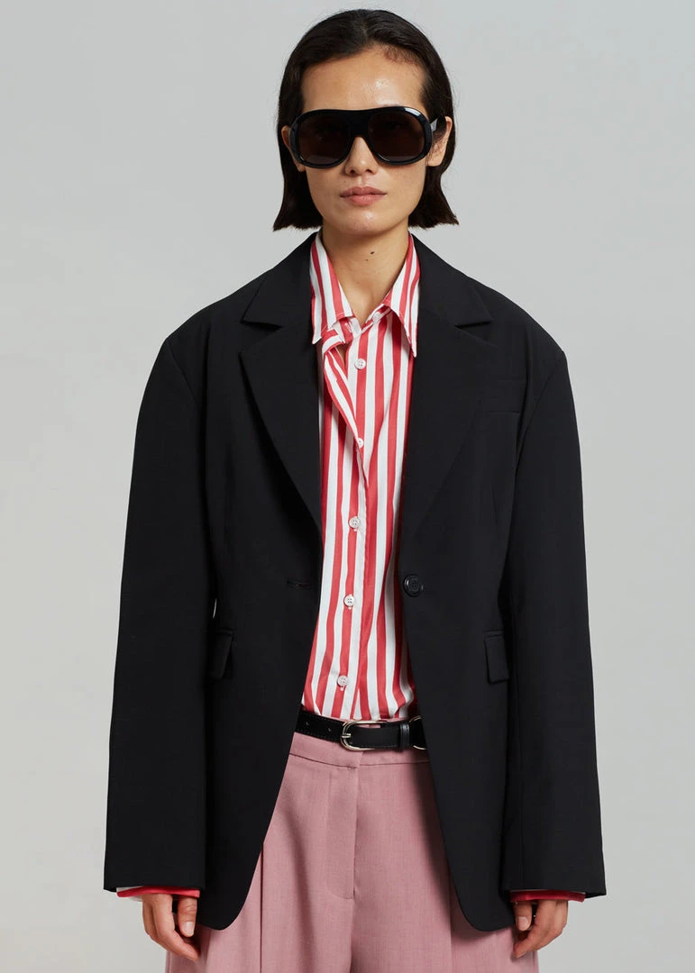 Róhe Ati Blazer - Noir CLOTHING 9 Róhe Ati Blazer - Noir CLOTHING