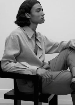 Róhe Gintare Unisex Blouse - Light Grey