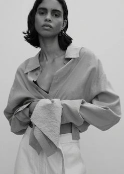 Róhe Gintare Unisex Blouse - Light Grey