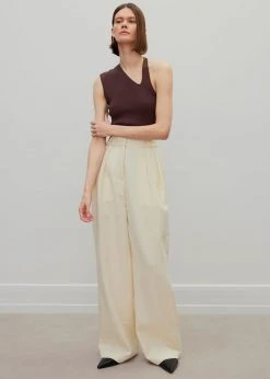 Róhe Liz Asymmetric Tank Top - Pure Chocolate