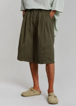 The Farmers Market Men Roman Relaxed Shorts - Olive