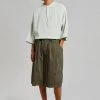 The Farmers Market Men Roman Relaxed Shorts - Olive