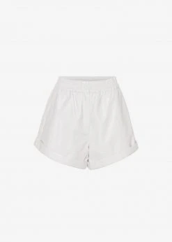 CLOTHING ROTATE Belina Faux Leather Shorts - Bright White