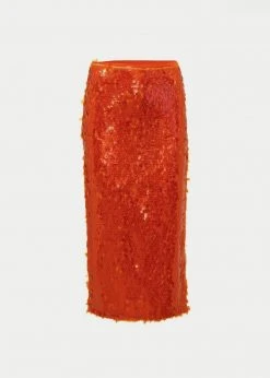 ROTATE Caitlin Skirt - Mandarin Red 11 ROTATE Caitlin Skirt - Mandarin Red