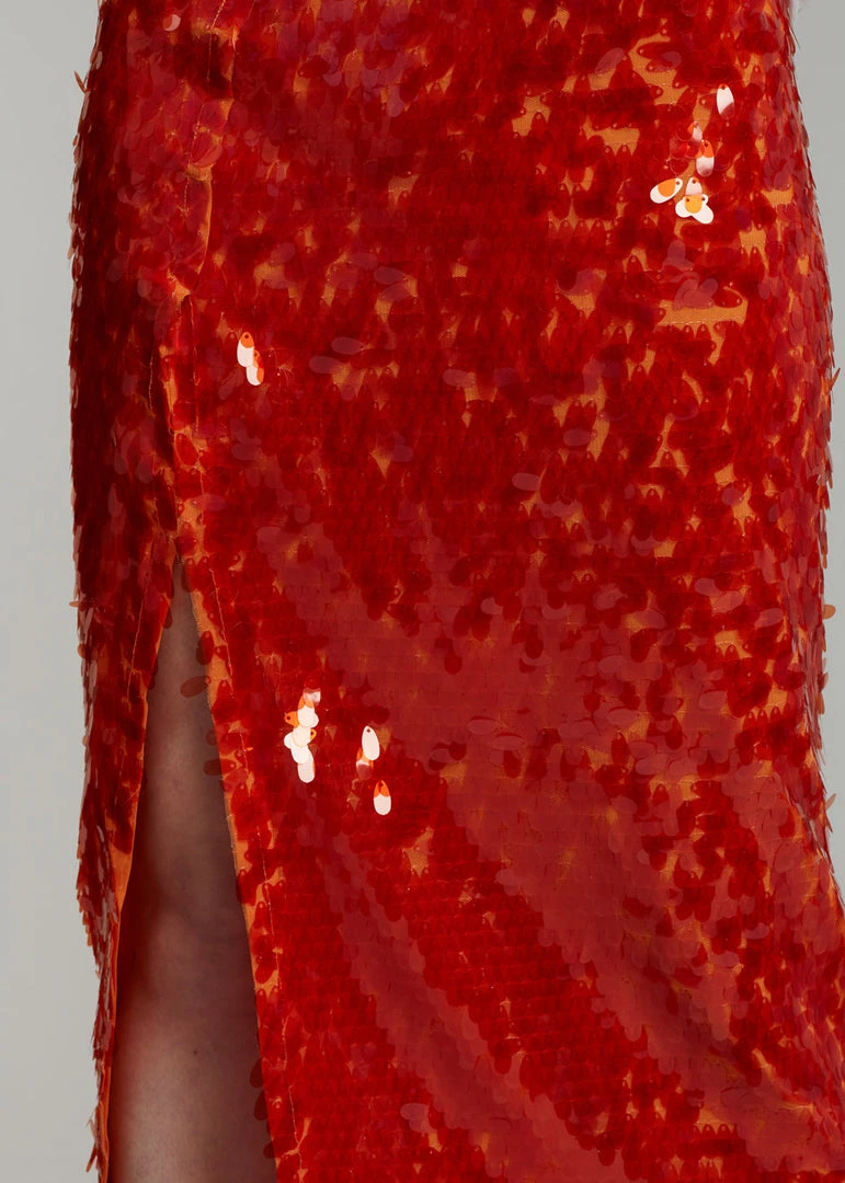 ROTATE Caitlin Skirt - Mandarin Red 5 ROTATE Caitlin Skirt - Mandarin Red