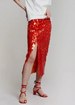 ROTATE Caitlin Skirt - Mandarin Red 8 ROTATE Caitlin Skirt - Mandarin Red