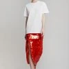 ROTATE Caitlin Skirt - Mandarin Red
