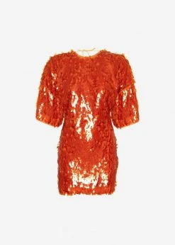 ROTATE Jasy Dress - Mandarin Red 9 ROTATE Jasy Dress - Mandarin Red