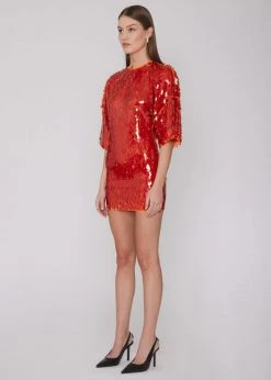 ROTATE Jasy Dress - Mandarin Red 8 ROTATE Jasy Dress - Mandarin Red