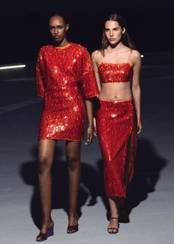 ROTATE Jasy Dress - Mandarin Red 7 ROTATE Jasy Dress - Mandarin Red