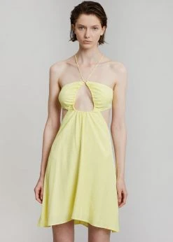 ROTATE Nanna Dress - Elfin Yellow CLOTHING