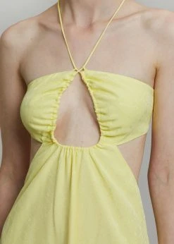 ROTATE Nanna Dress - Elfin Yellow CLOTHING