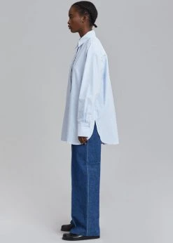 The Frankie Shop CLOTHING Ryker Shirt - Blue Stripe