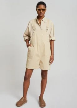 Arc En Ciel Saiah Short Overalls - Beige