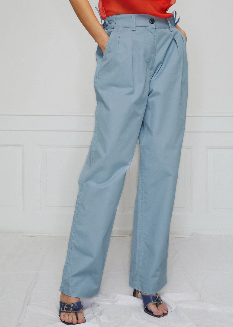 CLOTHING Saks Potts Johan Pants - Dusty Blue 3 CLOTHING Saks Potts Johan Pants - Dusty Blue