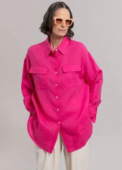 The Frankie Shop Sam Shirt - Fuchsia CLOTHING 9 The Frankie Shop Sam Shirt - Fuchsia CLOTHING