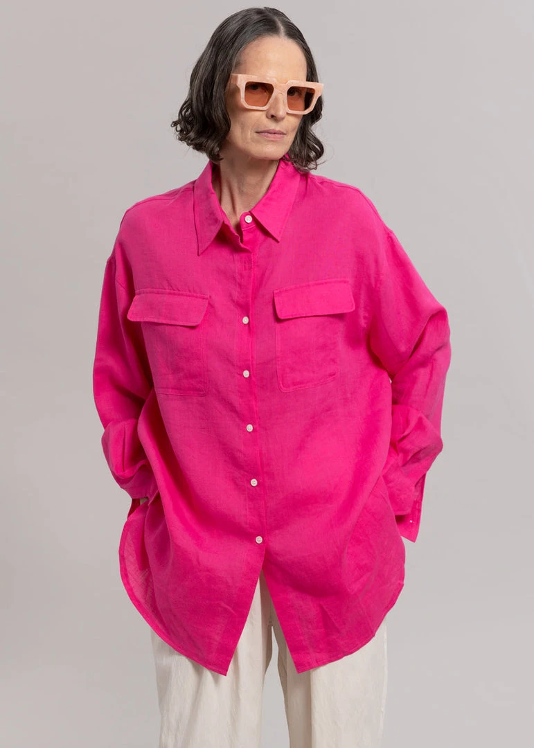 The Frankie Shop Sam Shirt - Fuchsia CLOTHING 4 The Frankie Shop Sam Shirt - Fuchsia CLOTHING