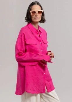 The Frankie Shop Sam Shirt - Fuchsia CLOTHING