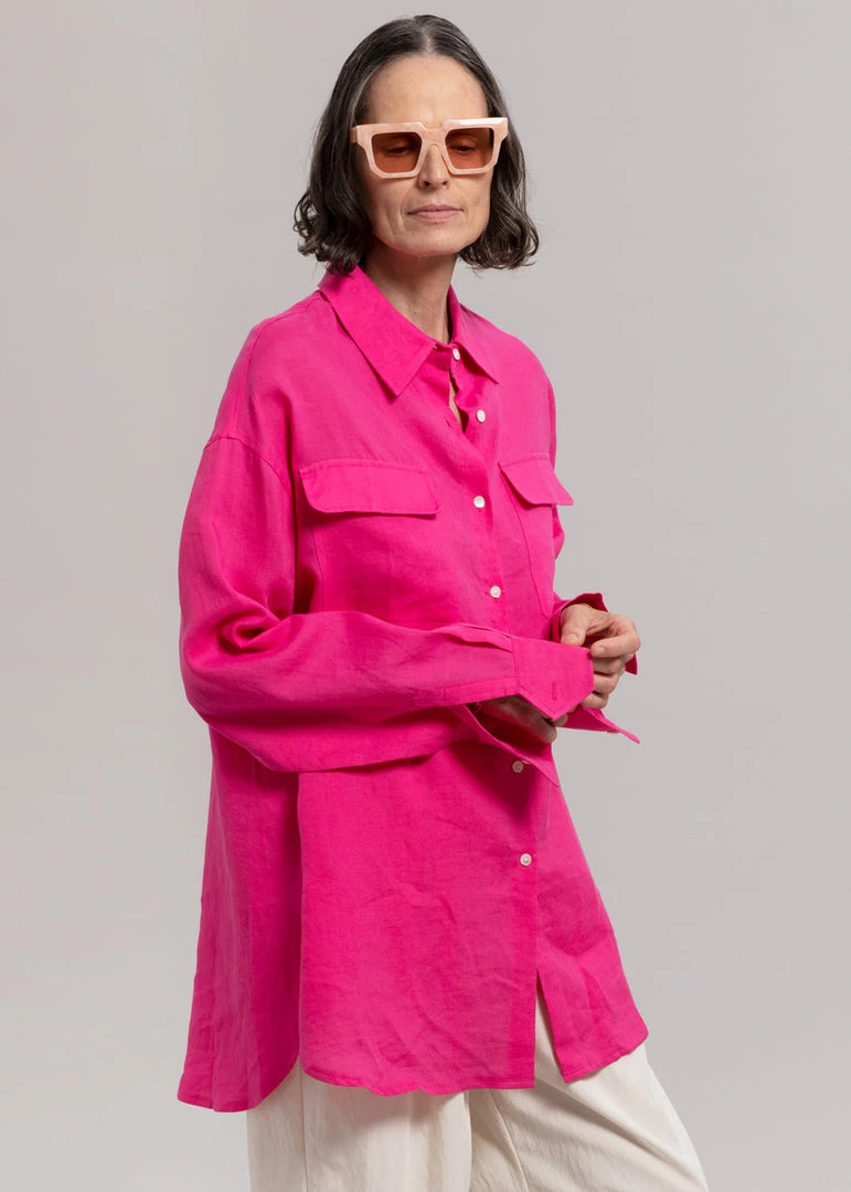 The Frankie Shop Sam Shirt - Fuchsia CLOTHING 2 The Frankie Shop Sam Shirt - Fuchsia CLOTHING