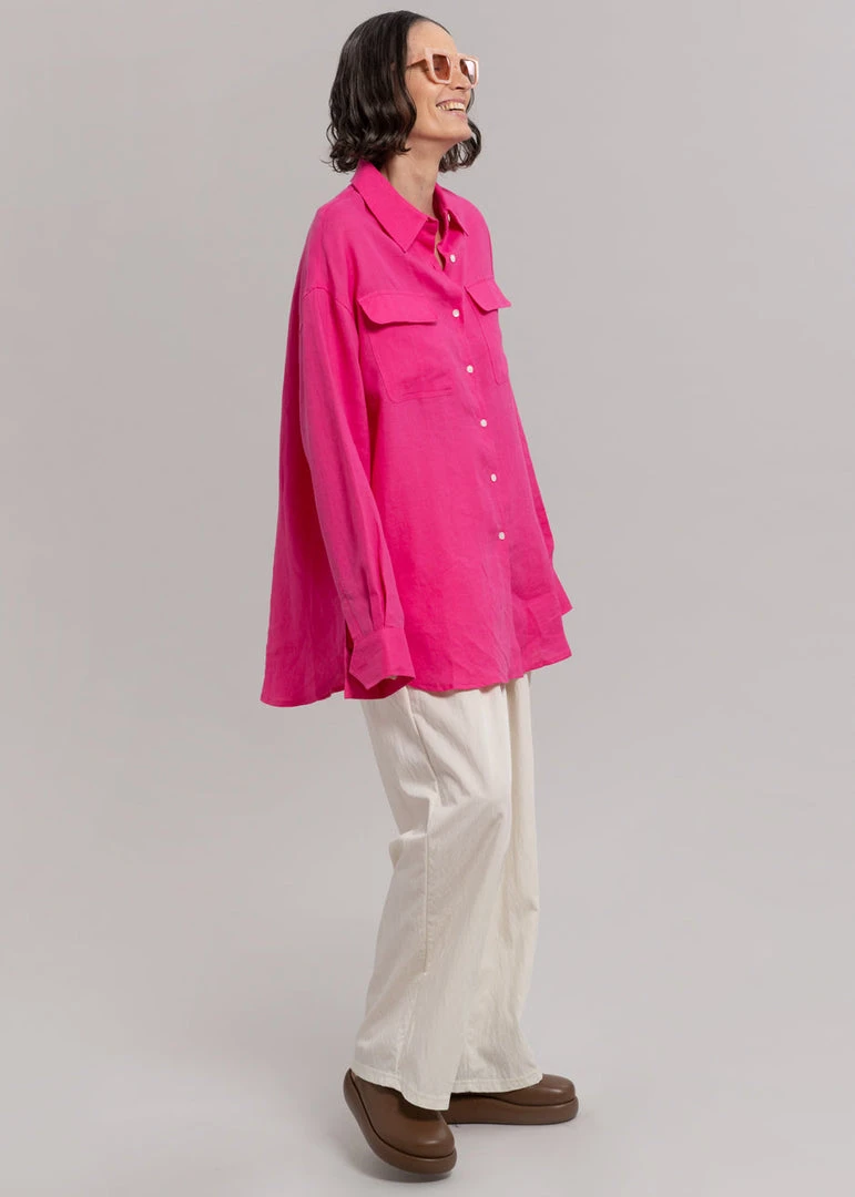The Frankie Shop Sam Shirt - Fuchsia CLOTHING 1 The Frankie Shop Sam Shirt - Fuchsia CLOTHING